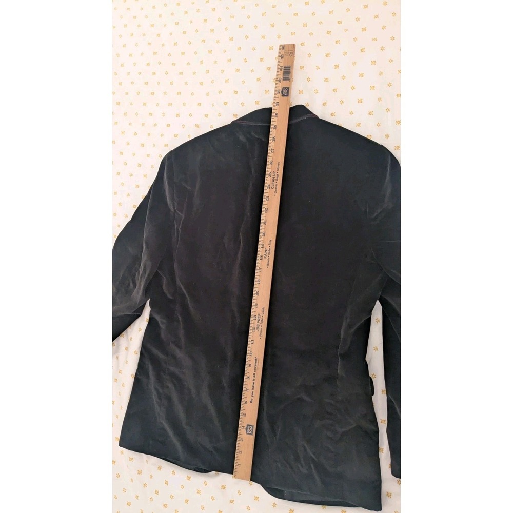 Banana Republic Blazer 42R Black Velvet Tailored Slim Fit Smoking Lounge Jacket - Picture 3 of 12